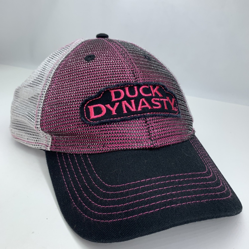 Duck Dynasty Womens Hat - Pink Black White - Shimmer Mesh - Trucker Cap - A&E